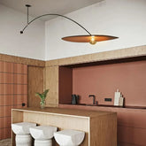 Gross Taklampa Rund Svart Modern Böjd Design